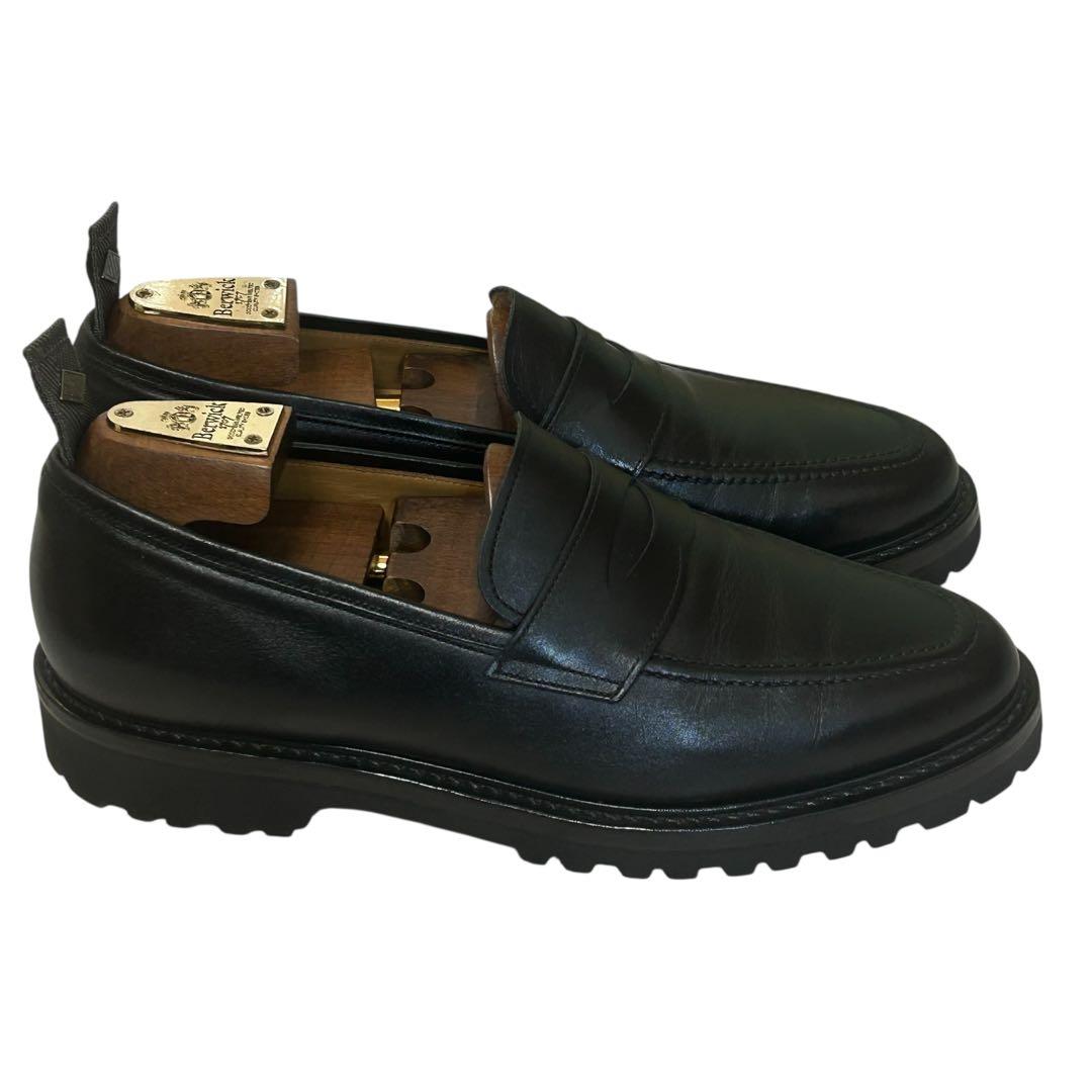 ケイスケ 未使用級WH×ナノユニバース ローファー ブラック 25