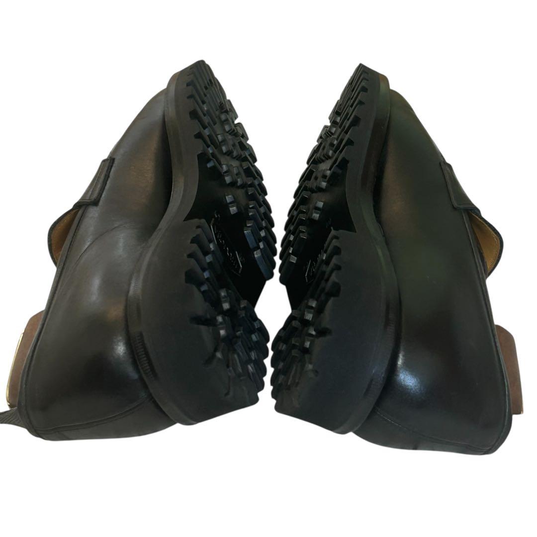 ケイスケ 未使用級WH×ナノユニバース ローファー ブラック 25