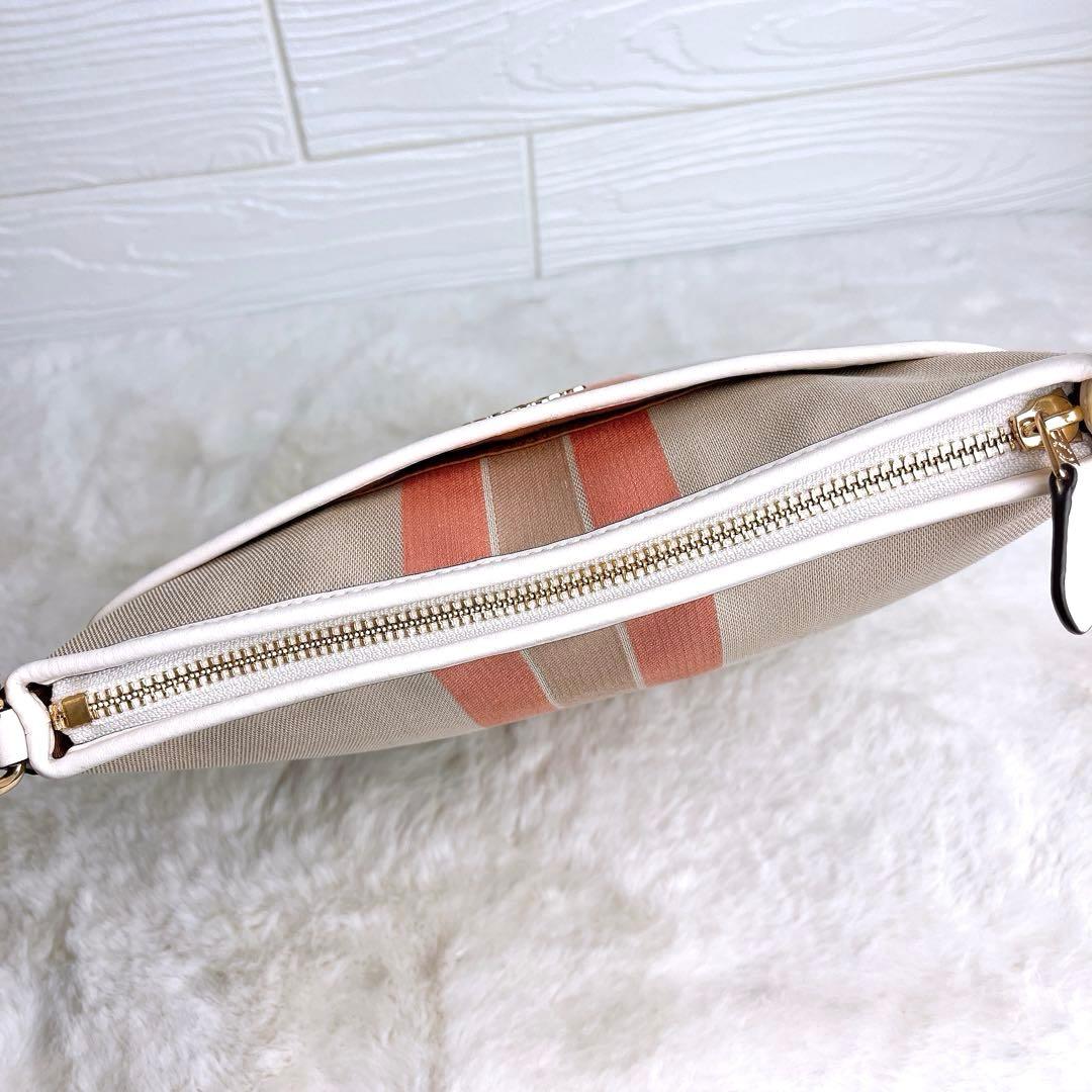 極美品☆COACHコーチ ショルダーバッグ キャンバス 軽量 ベージュ