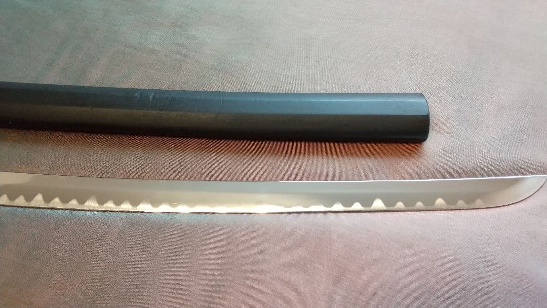 【互の目刃紋】模造刀 舞踊 大刀 模擬刀 拵え 黒木鞘 刀 刀剣 日本刀