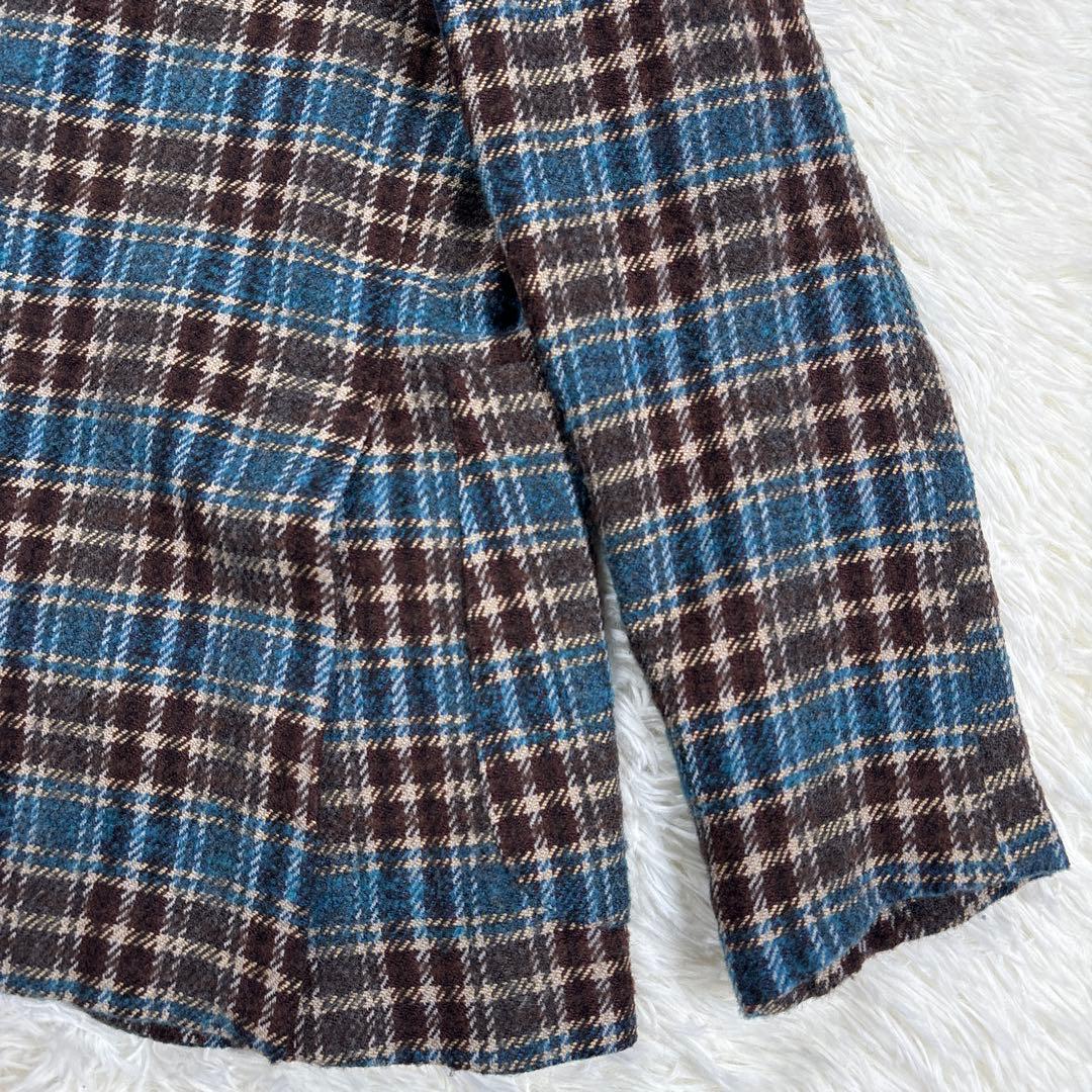 タリアトーレ　ツイード　テーラードジャケット　チェック　イタリア製　ウール　46