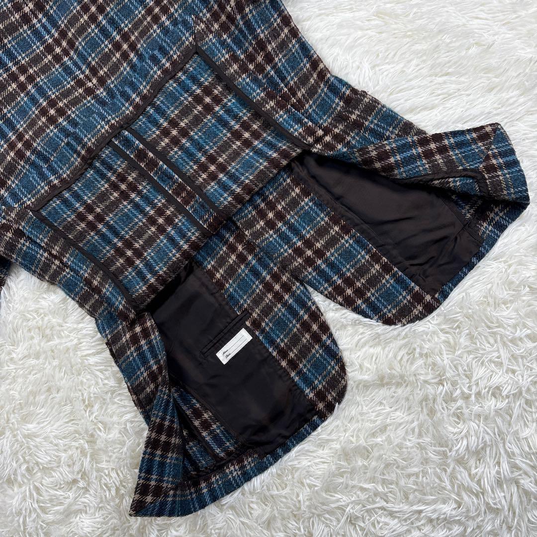 タリアトーレ　ツイード　テーラードジャケット　チェック　イタリア製　ウール　46