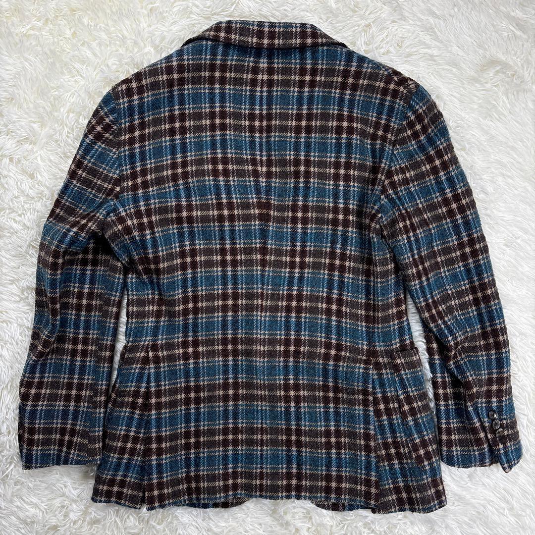タリアトーレ　ツイード　テーラードジャケット　チェック　イタリア製　ウール　46