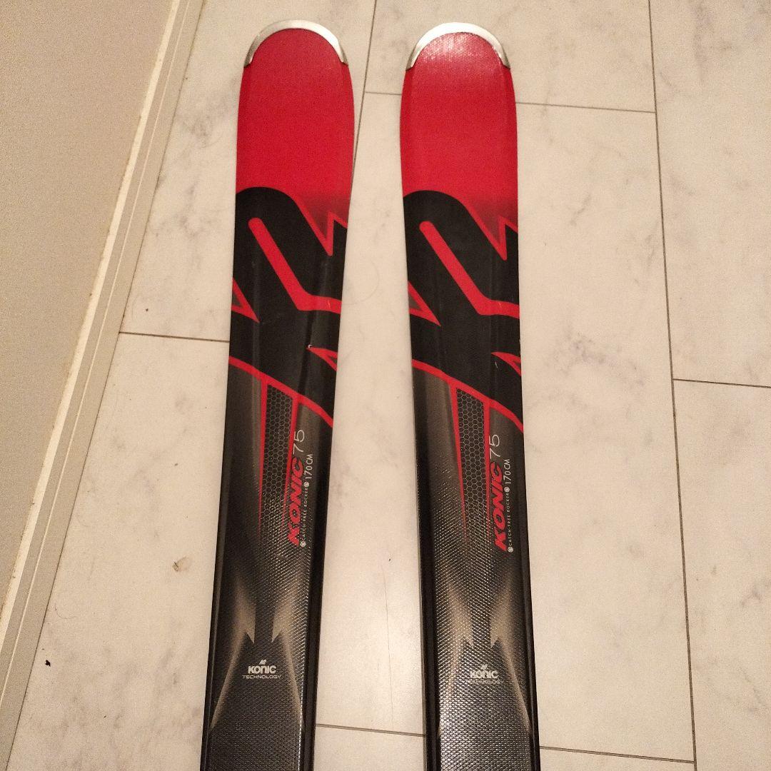 K2 スキー板　 konic 75　170cm　ビンディング付　初心者〜中級者