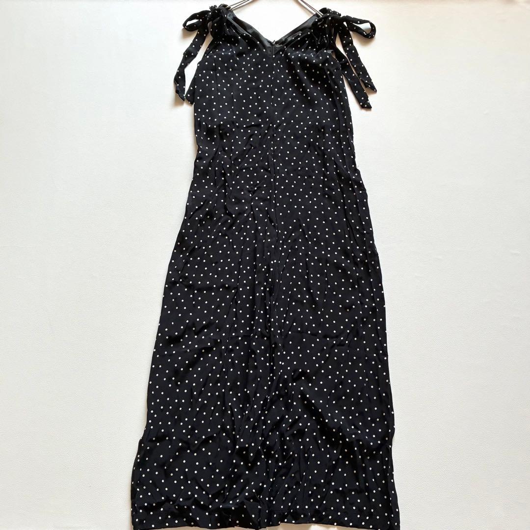 ツルバイマリコオイカワ　Papillion　オールインワン　肩リボン付き　水玉