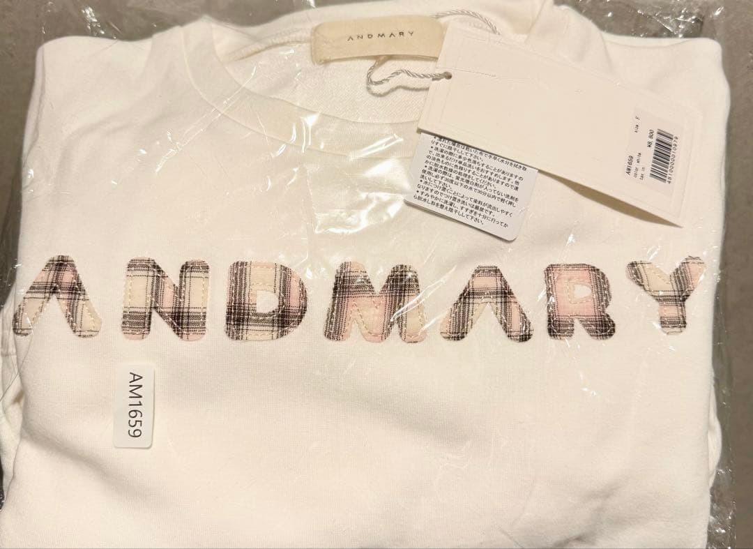 andmary Mary logo pattern tops アンドマリー
