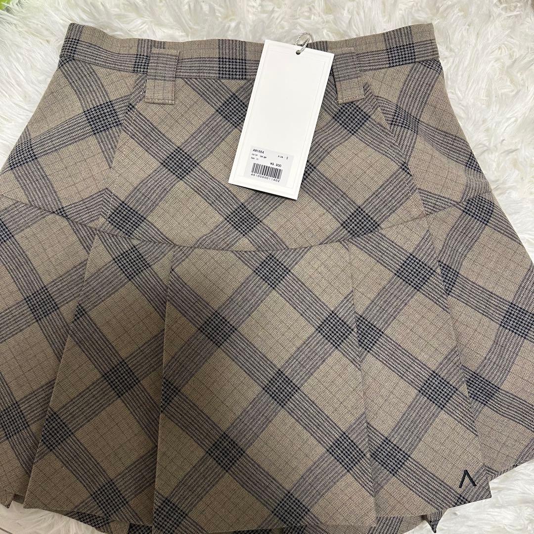 スカート andmary Coco check mini pleats skirt S