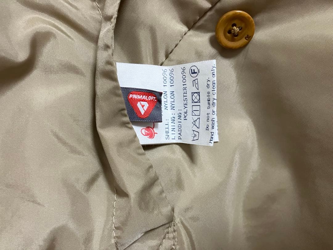 45R★春まで着れるプリマロフトの暖かナイロンコート★キャメル