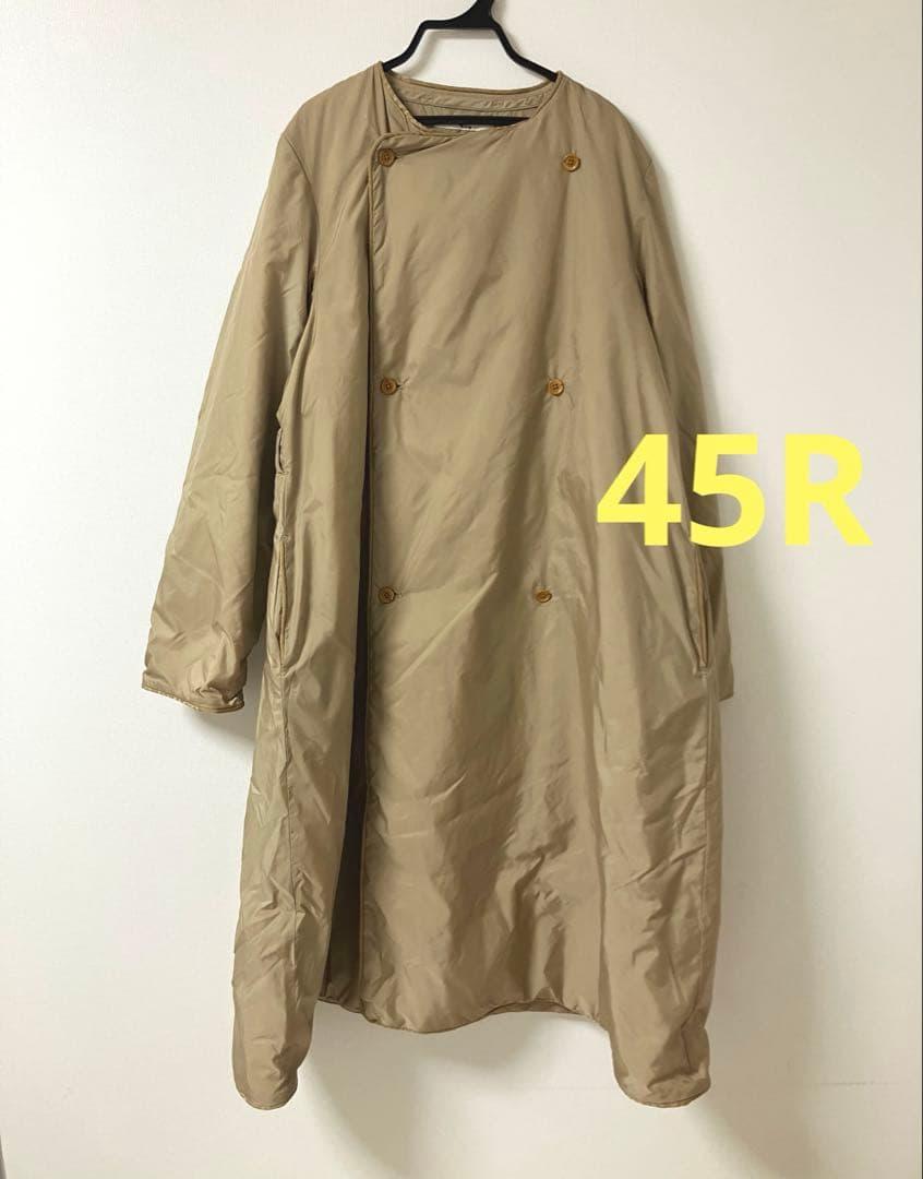 45R★春まで着れるプリマロフトの暖かナイロンコート★キャメル