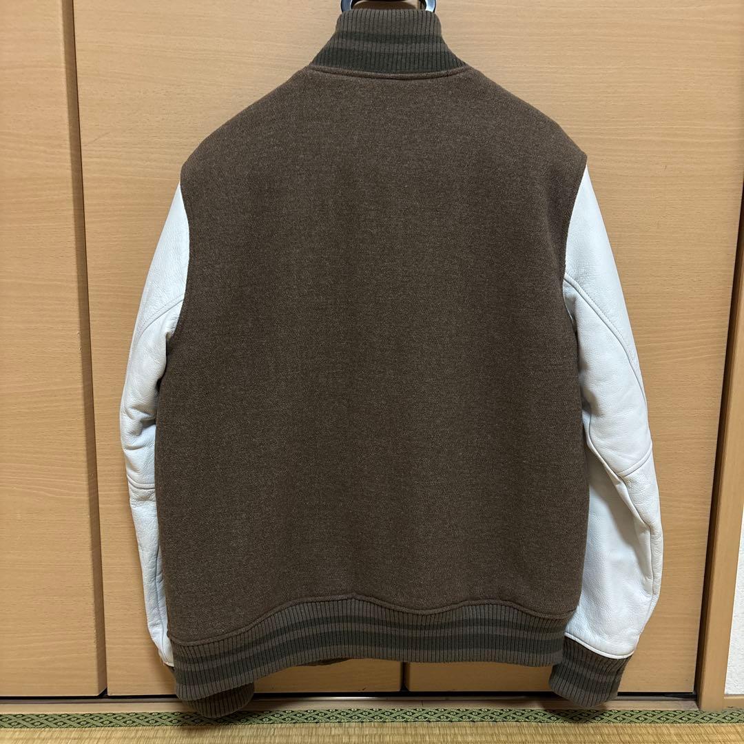 Columbia スタジャン ブラウン/ホワイト Mサイズ