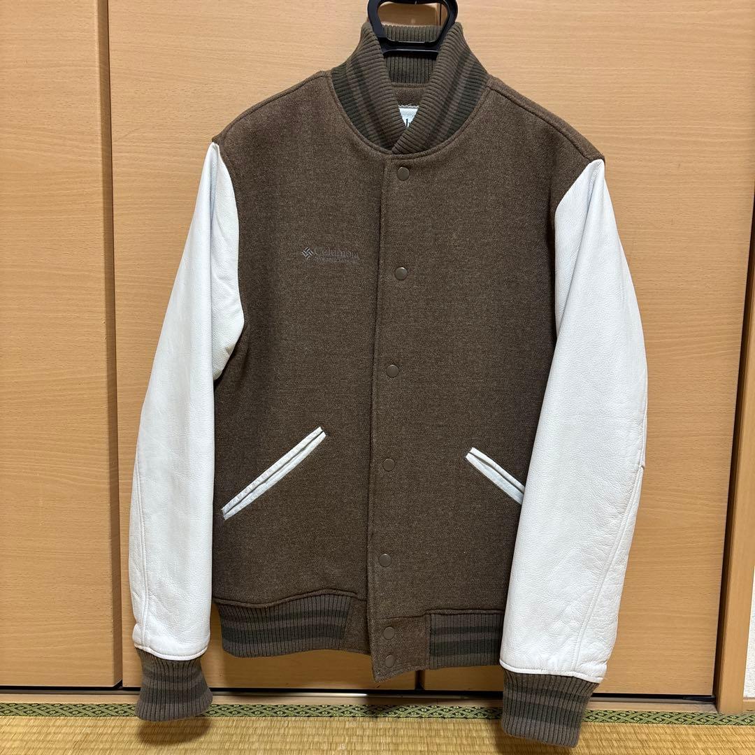 Columbia スタジャン ブラウン/ホワイト Mサイズ