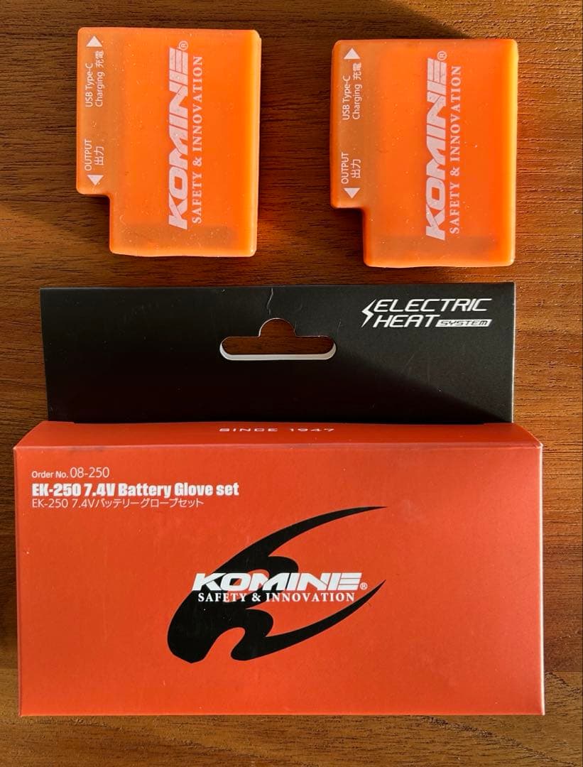 【ほぼ新品】KOMINE コミネ EK-220 電熱グローブ XS バッテリー付