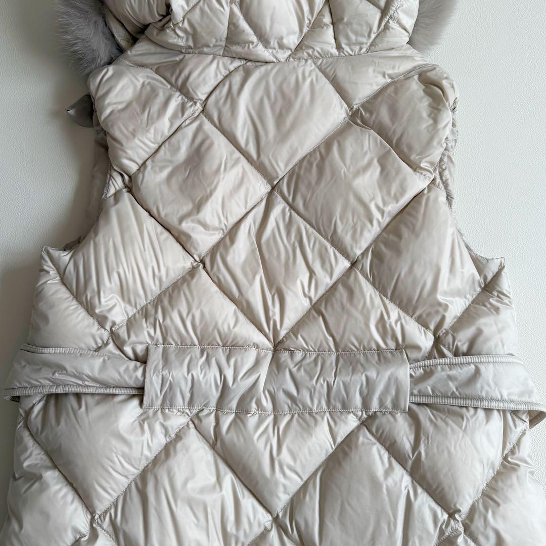 MaxMara The Cube ダウンベスト　フォックスファー　アイボリー