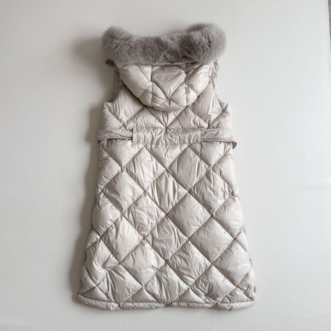 MaxMara The Cube ダウンベスト　フォックスファー　アイボリー