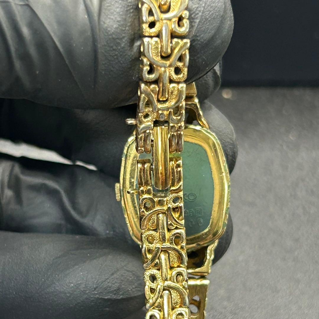 セイコー SEIKO クォーツ 腕時計 レディース 18mm 金色 ローマン