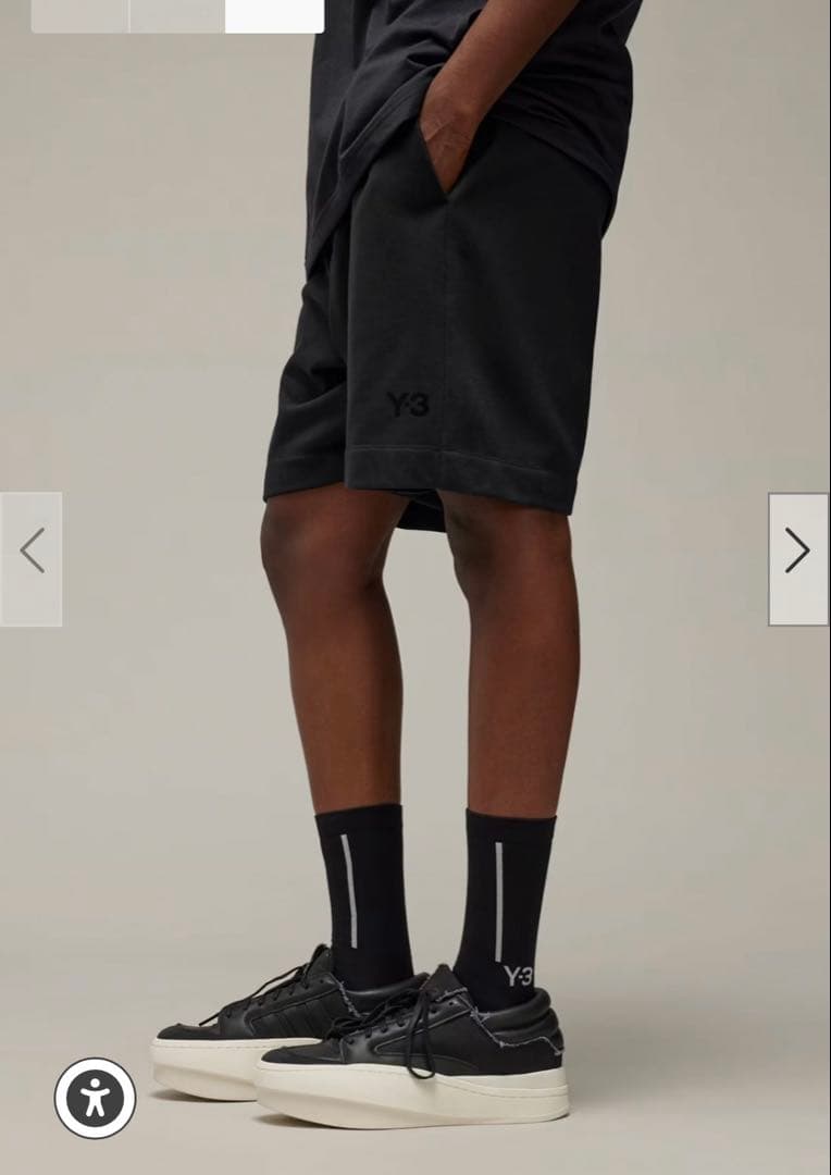 【adidas×Y-3】 コットンテリードローストリングショートパンツ新品XL