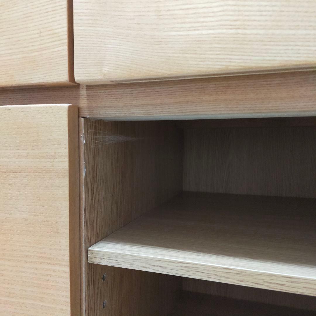 【お値下】無印 タモ材 キャビネット 脚付き