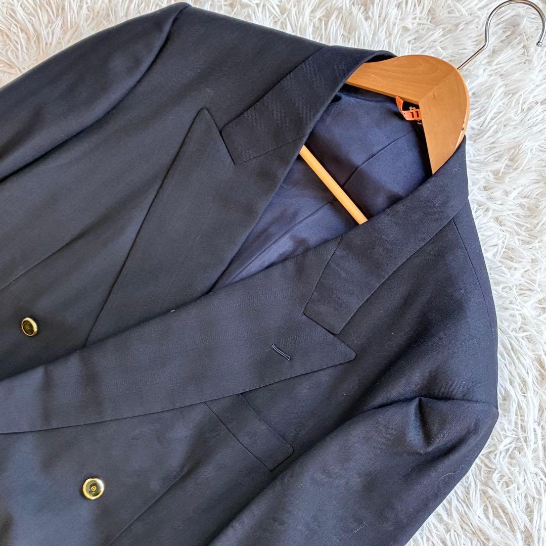 【最高級　生地】Dunhill セットアップ スーツ ダブルブレスト ネイビー