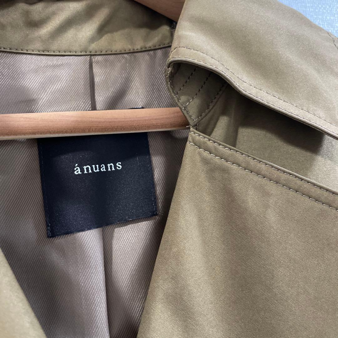 anuans ボリュームスリーブトレンチコート （BROWN）