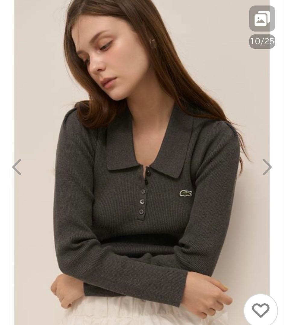 LACOSTE/ポロリブニット レディース スナイデル