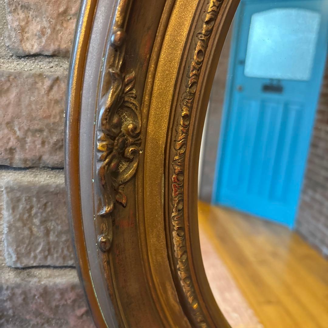 アンティーク　ミラー　楕円