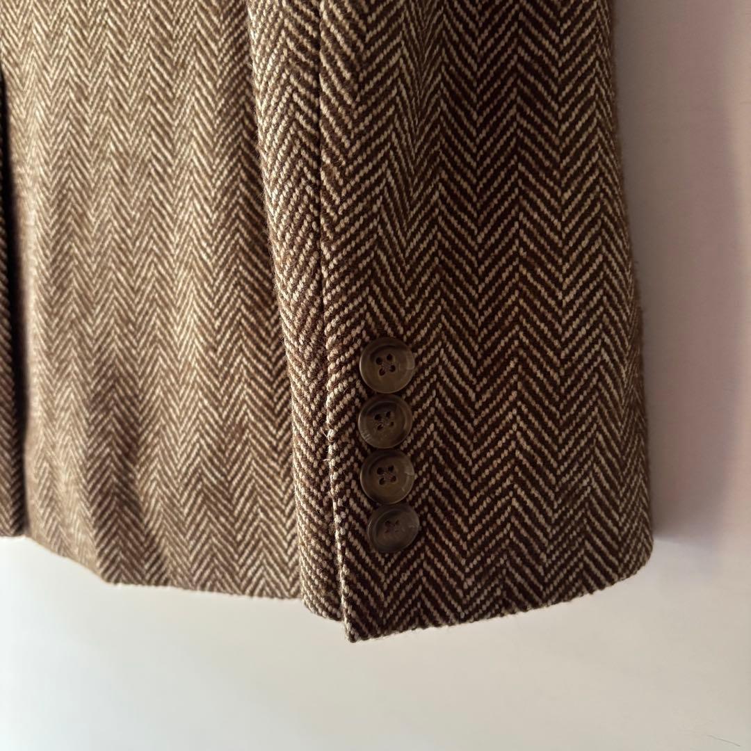 ❤︎ ラルフローレン イタリー製 ヘリンボーン 絹混ウールジャケット サイズ2