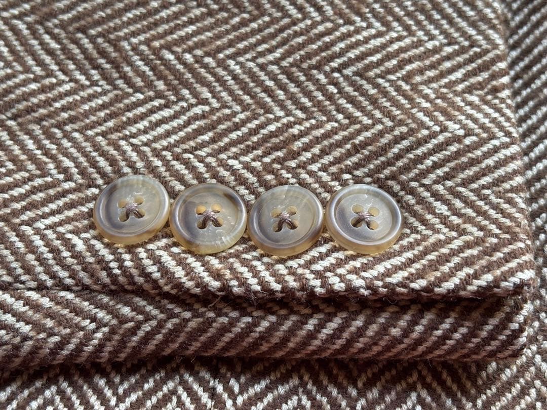 ❤︎ ラルフローレン イタリー製 ヘリンボーン 絹混ウールジャケット サイズ2