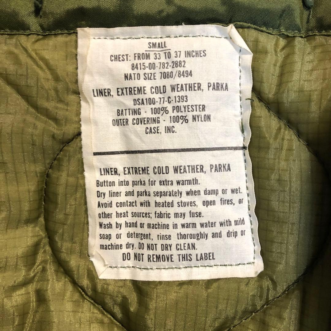 【M-65】パーカー1972年製、パーカーライナー1977年製、モッズコート