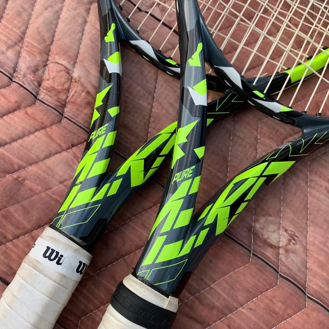 t*1様 Babolat Pure aero 2本セット　バボラ　アエロ　100