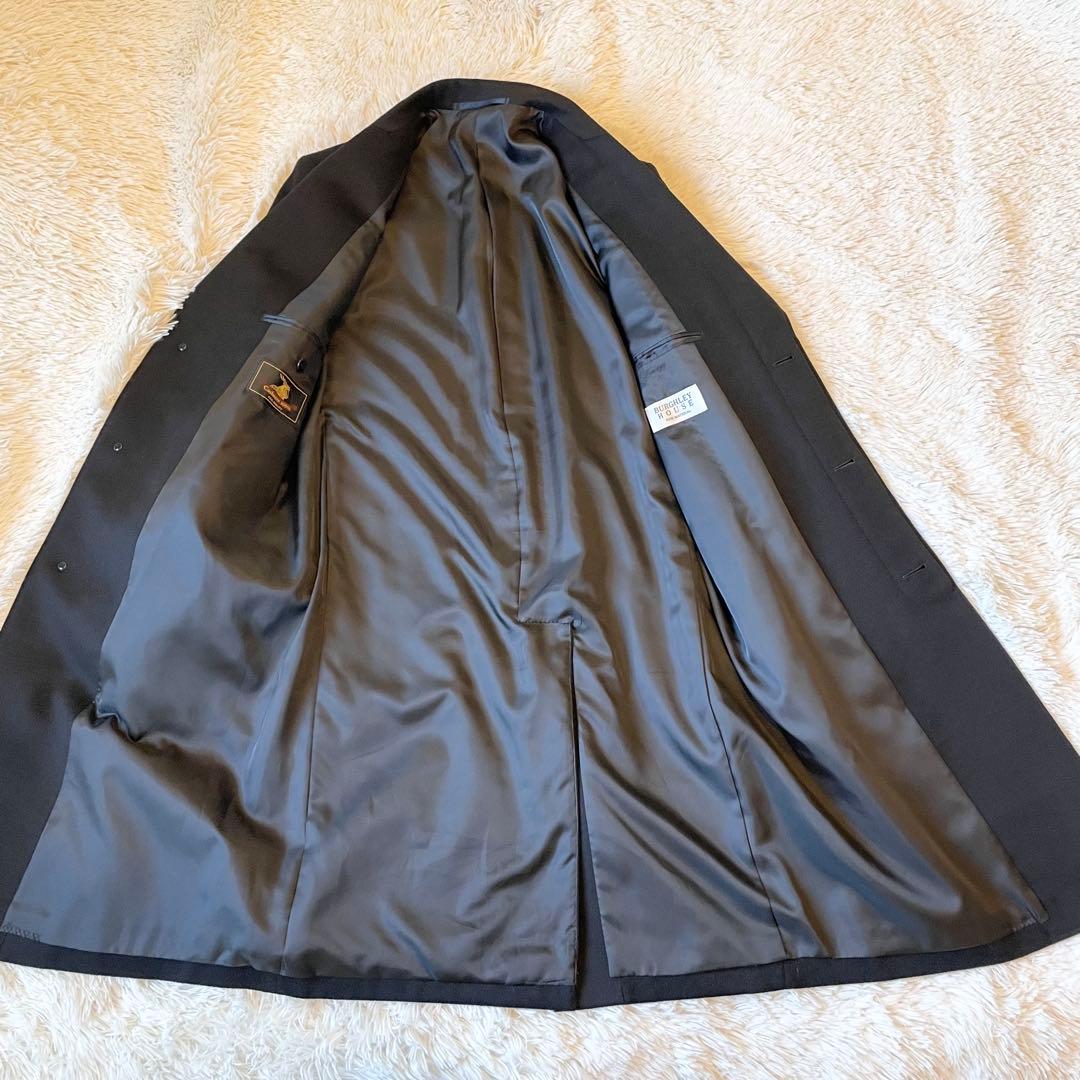 美品✨カシミヤ100％ ロングコート チェスターコート 比翼 ブラック 日本製