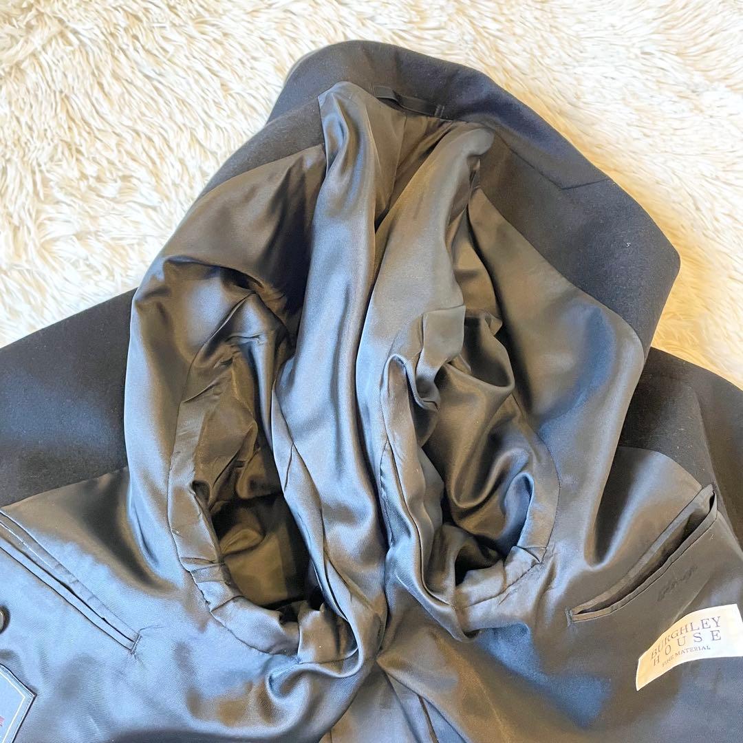 美品✨カシミヤ100％ ロングコート チェスターコート 比翼 ブラック 日本製