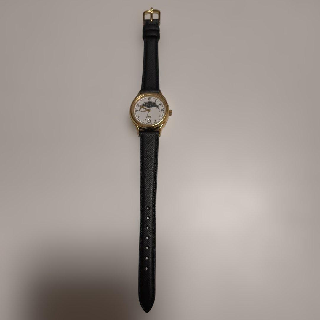 希少！セイコー　ALBA ムーンフェイズ　ベルト&電池交換済み！美品！