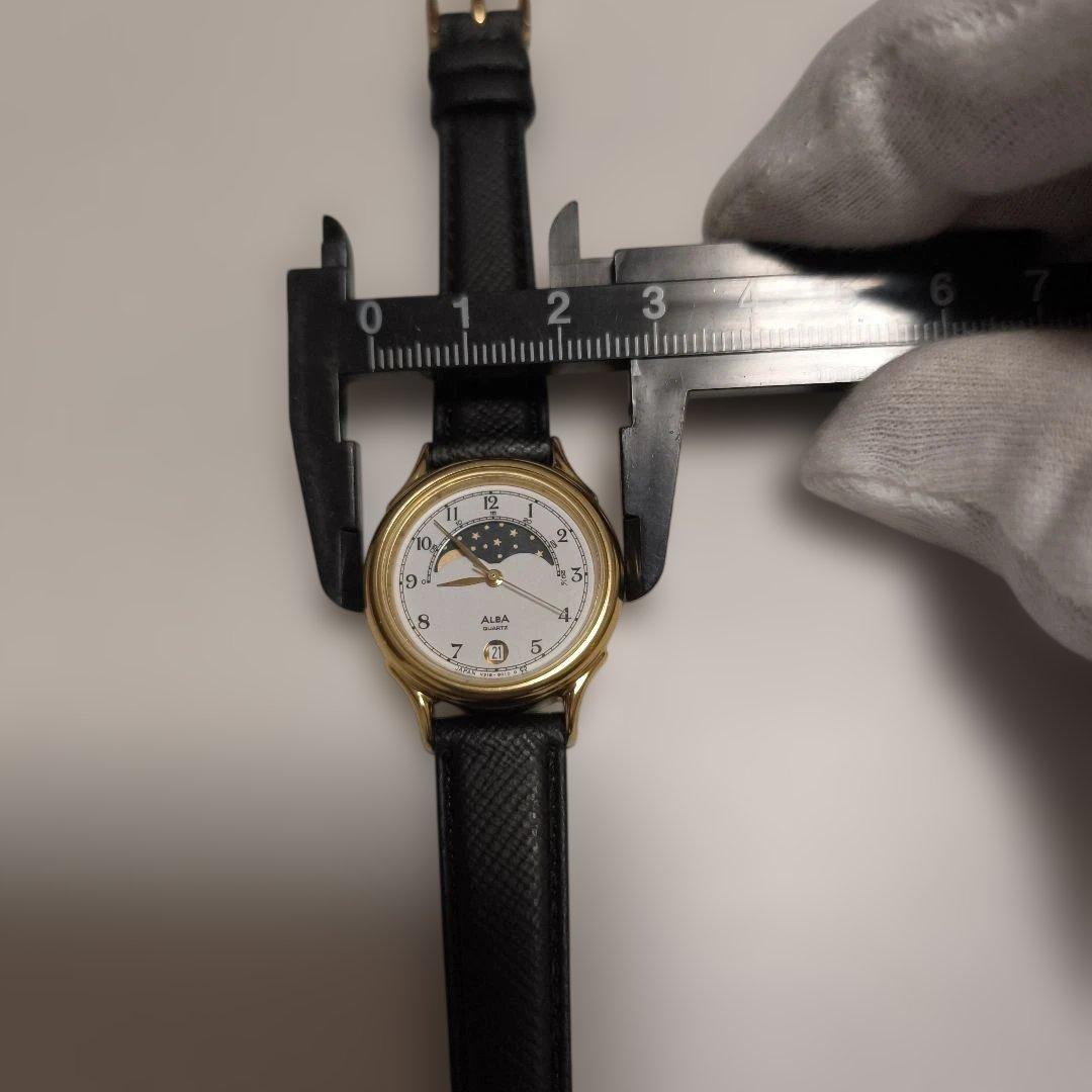 希少！セイコー　ALBA ムーンフェイズ　ベルト&電池交換済み！美品！