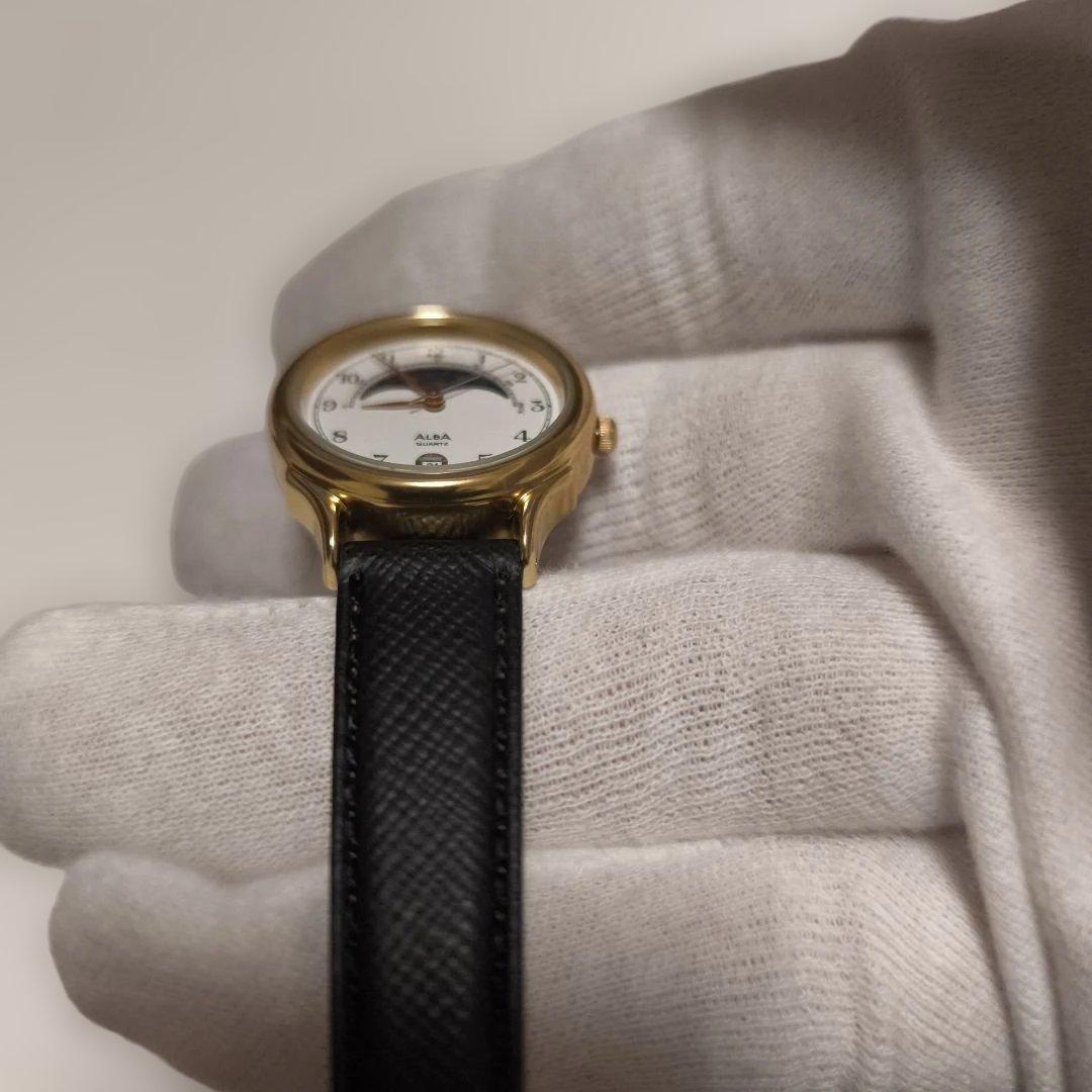 希少！セイコー　ALBA ムーンフェイズ　ベルト&電池交換済み！美品！