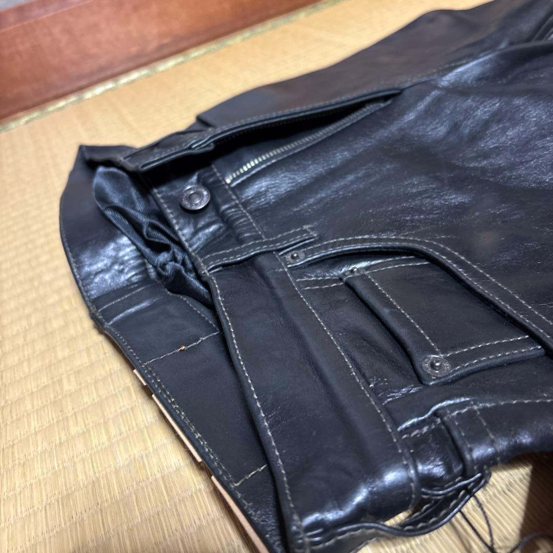 希少Levi's 505 ブラックレザー パンツW30 新品