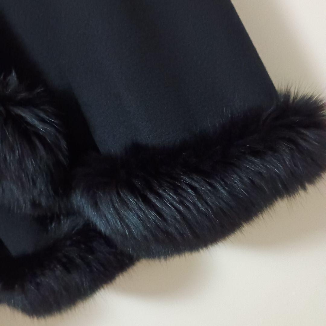 カシミヤ 100％ フォックス ケープ ポンチョ マント 美品 大きいサイズOK