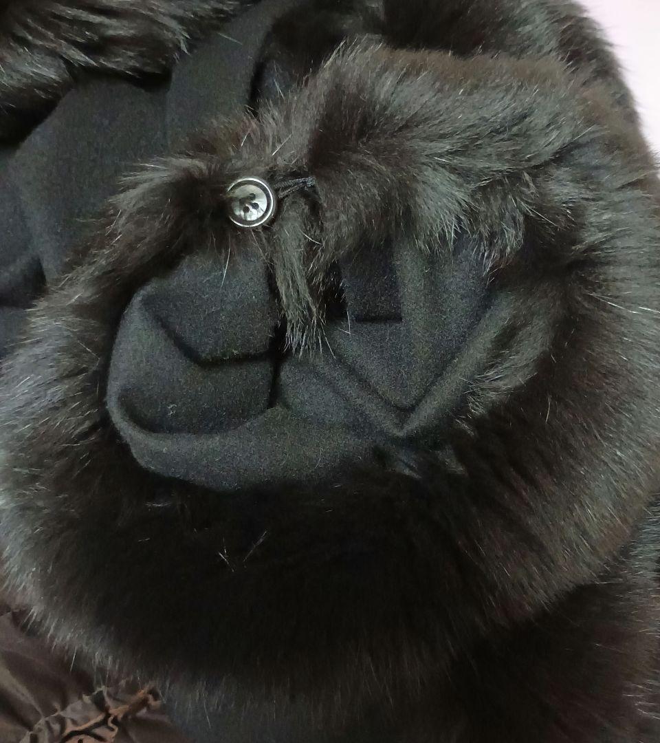 カシミヤ 100％ フォックス ケープ ポンチョ マント 美品 大きいサイズOK