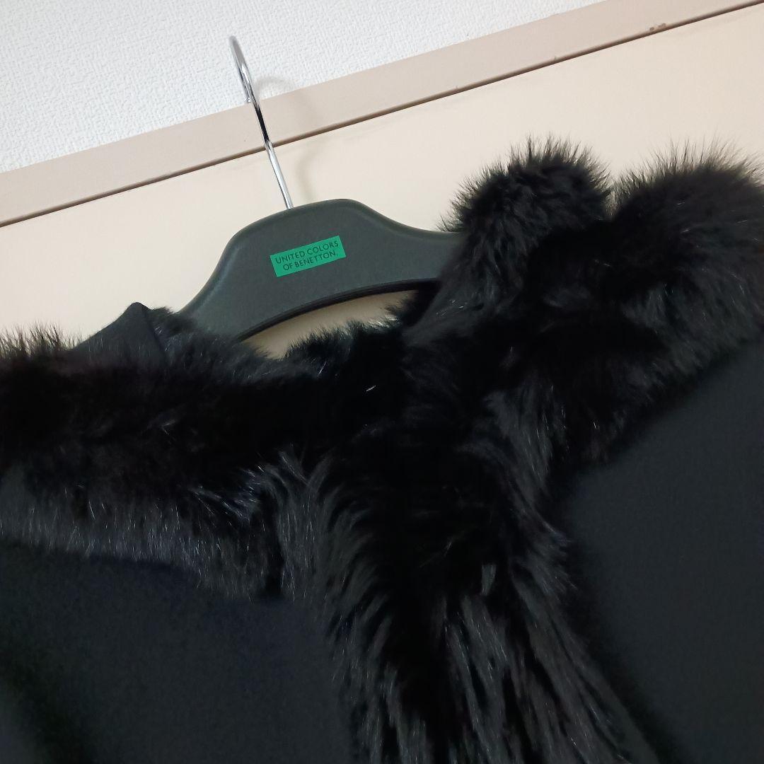 カシミヤ 100％ フォックス ケープ ポンチョ マント 美品 大きいサイズOK