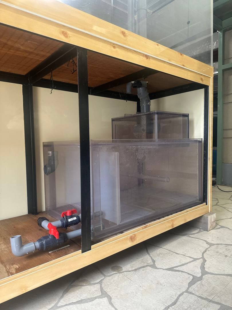 [引き取り限定] 大型水槽 木製キャビネット セット