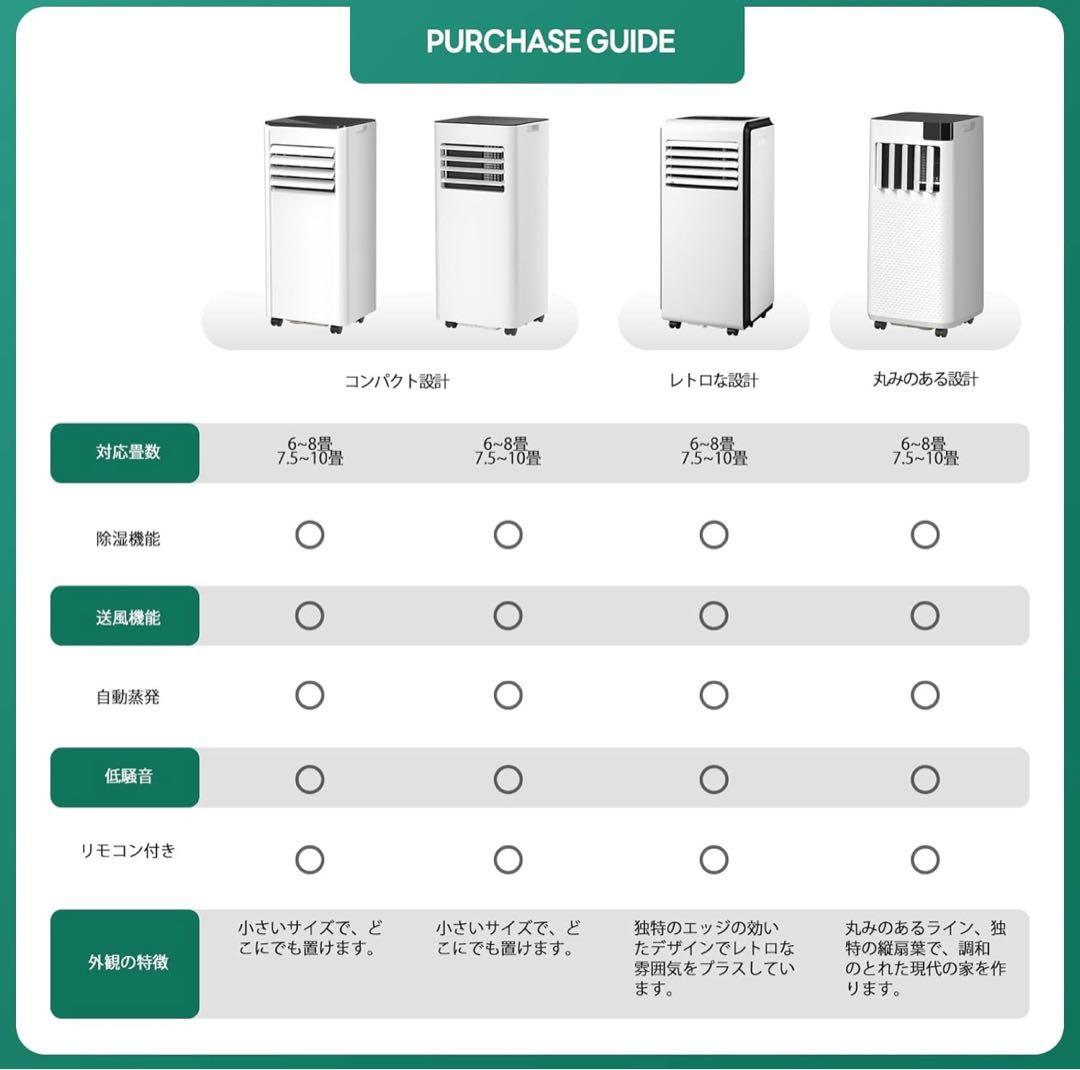 ZAFRO スポットクーラー 家庭用【工事不要】冷房 8畳-10畳用