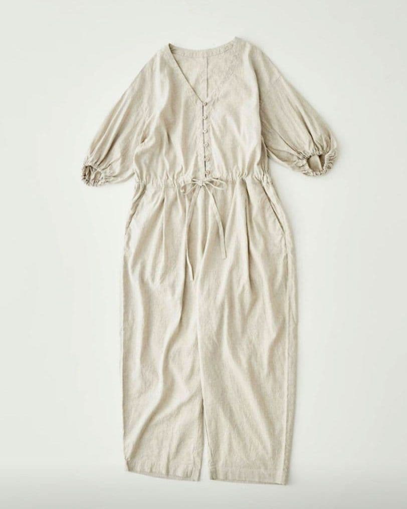 UpcycleLino バルーンスリーブサロペット nest Robe