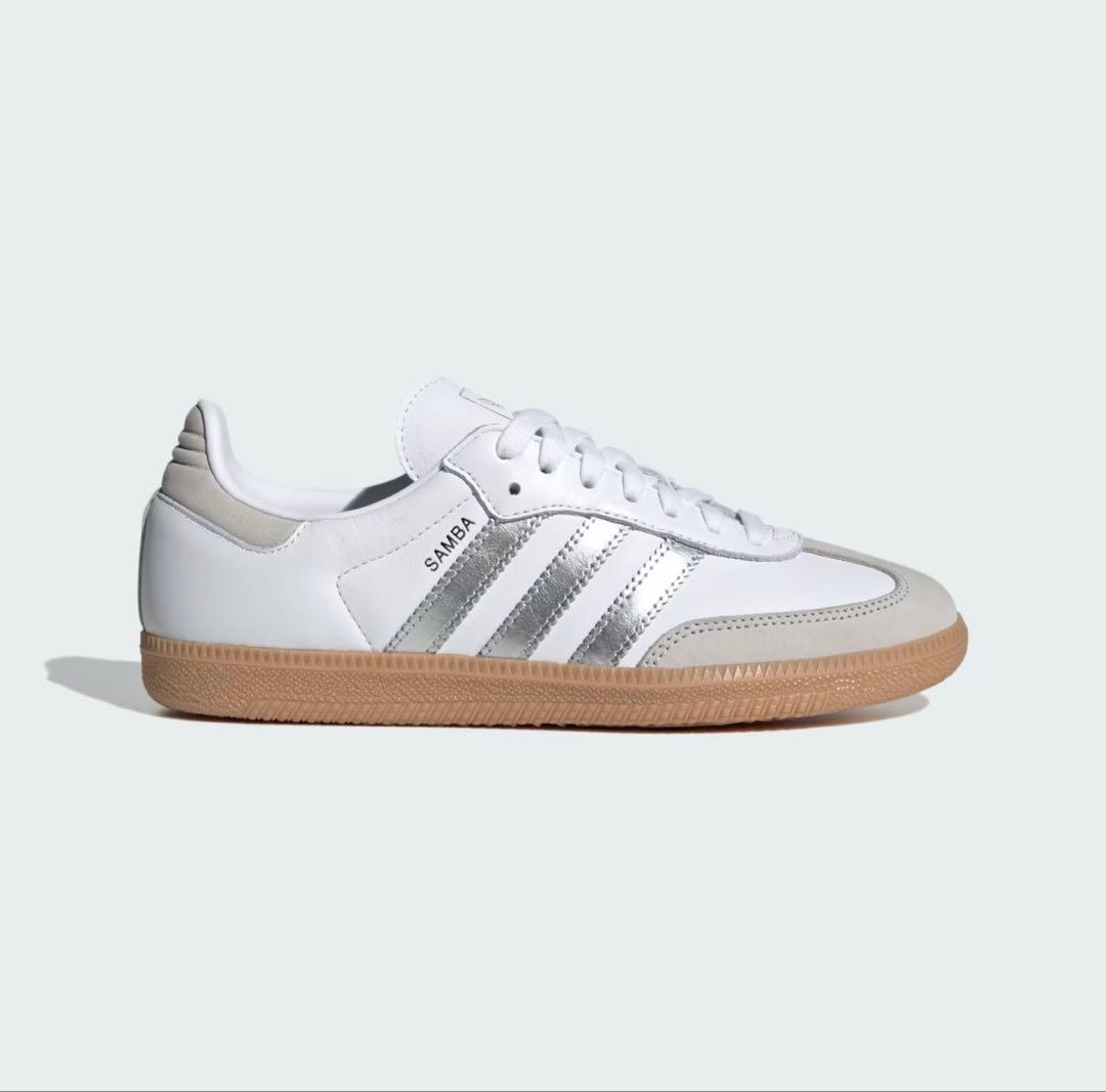 adidas Samba ホワイト/シルバー スニーカー