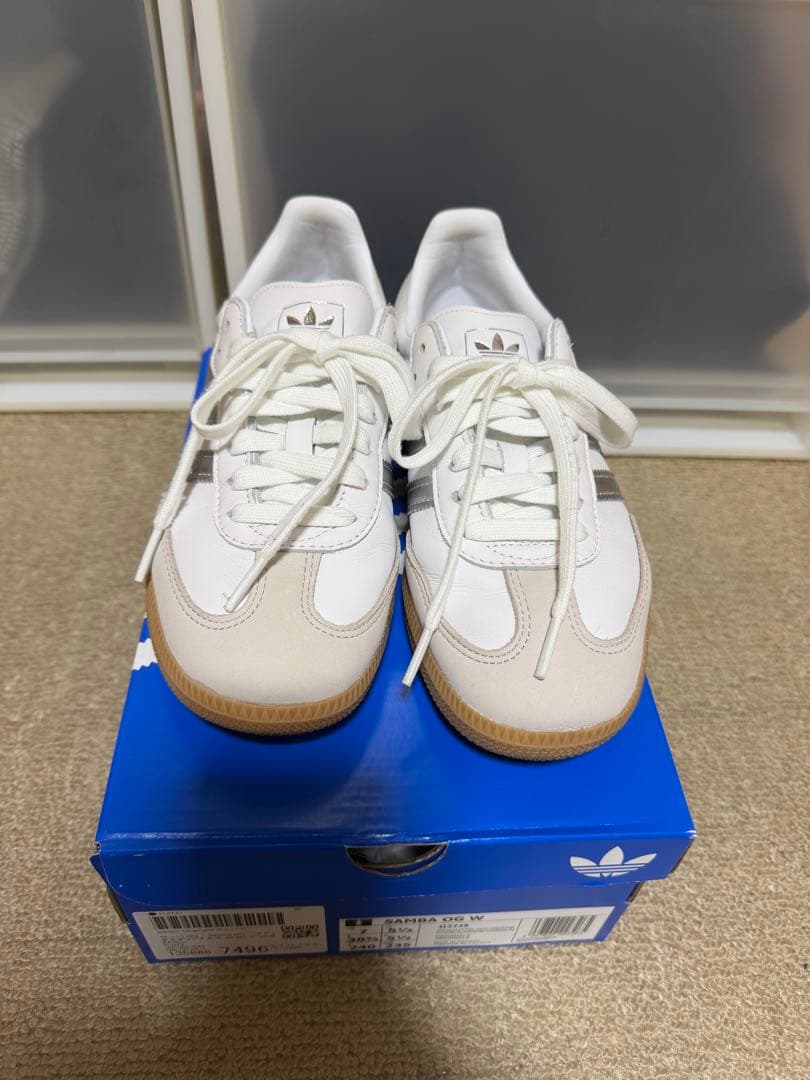 adidas Samba ホワイト/シルバー スニーカー