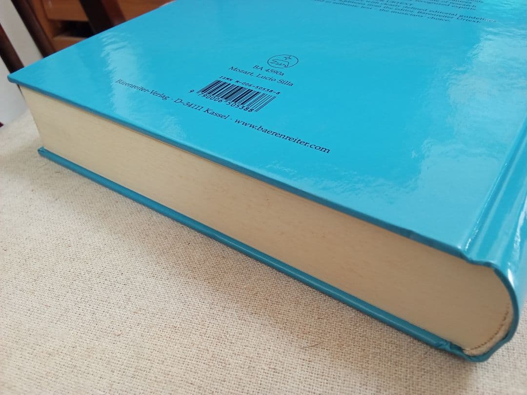 歌劇「ルーチョ・シッラ」　Lucio Silla　ベーレンライター　輸入楽譜