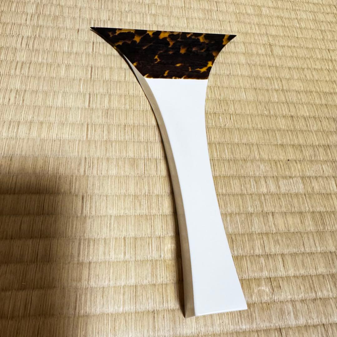 美品　津軽三味線バチ 撥 亀甲 鼈甲 べっ甲 和楽器　開き139mm