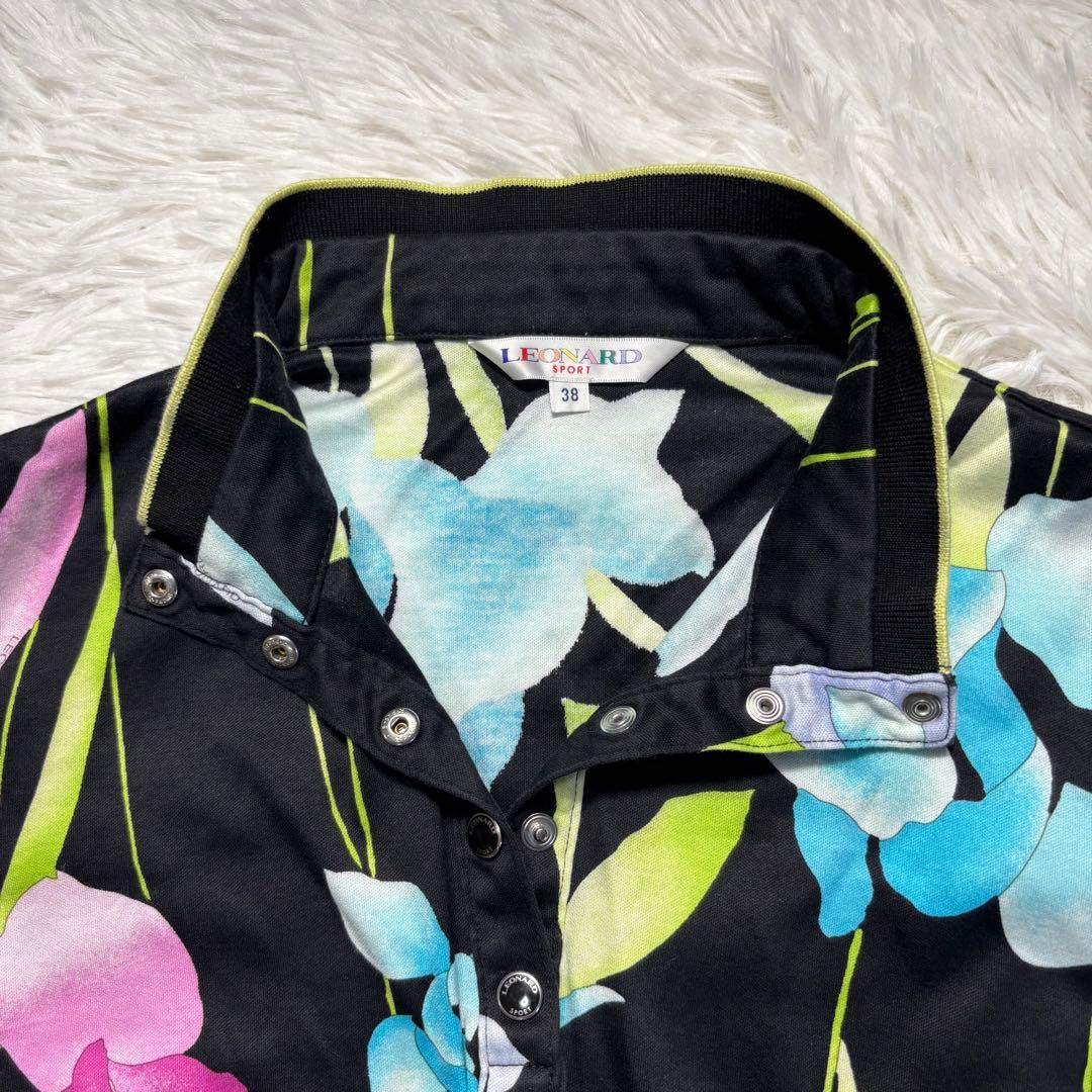 ✨美品✨　レオナール　トップス　シャツ　スポーツウェア　花柄　Sサイズ　115