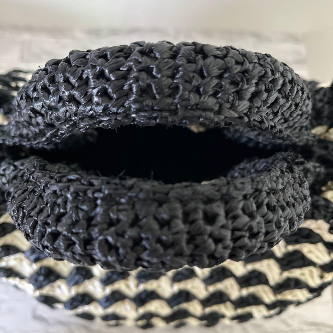 PRADA プラダ ラフィア クロケット カナパ トートバッグ