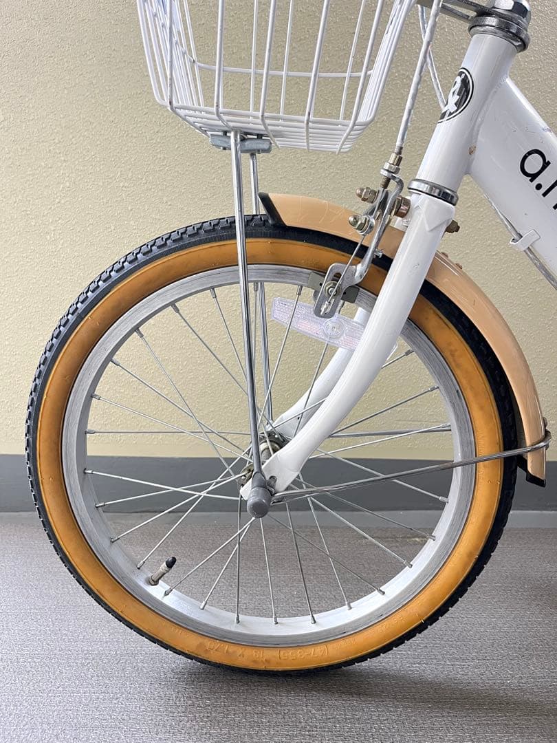 【引き取り限定】美品 子ども用自転車 ホワイト18インチ