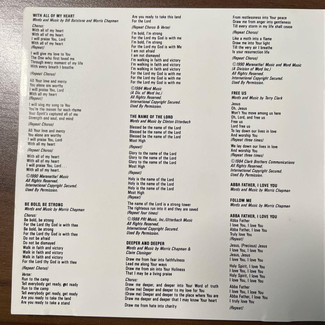 洋楽 AOR CD Morris Chapman /LIVE Worship