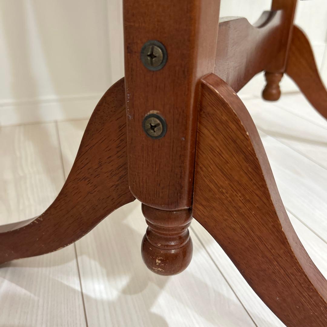 アンティーク調　スタンドミラー・ 姿見・木製・楕円形